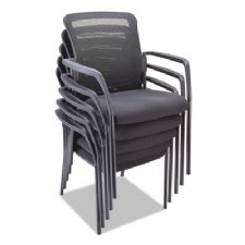 Alera EL Series Stacking Mesh Back Guest Chair, Black