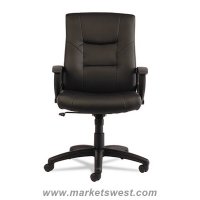 Alera YR Series Executive High-Back Swivel/Tilt Leather Chair