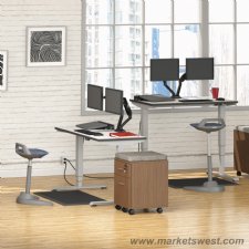 Perch Series Sit Stand Stool with Black Base