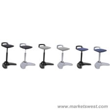 Perch Series Sit Stand Stool with Black Base