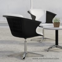 Mayline Cosy Social Chair Black and White