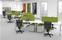 Fabric Desk Divider or Modesty Panel - Under Mount
