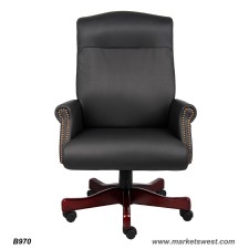 Boss High-Back Traditional Box Arm Executive Chair