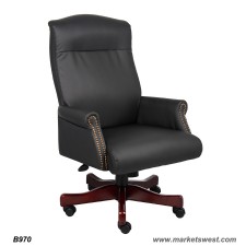 Boss High-Back Traditional Box Arm Executive Chair