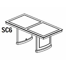 Sorrento 6' Rectangular or Boat-Shaped Conference Table