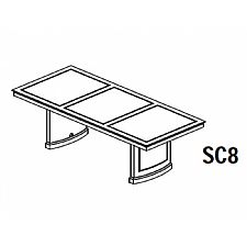Sorrento 8' Rectangular or Boat-Shaped Conference Table