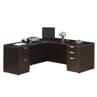 L Shape Office Desk Suite 71" x 83" Rectangle Front