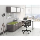 Preconfigured Elements Plus Workstation, With Desk, Cabinets, and Whiteboard