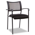 Alera Eikon Series Stacking Mesh Guest Chair, NEW-Black