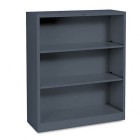 HON Brigade Metal Bookcase, 3 Shelves, 3' x 42" x 12' Charcoal