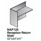 Reception Return Shell 42X24, Espresso