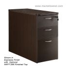 36" Deep BBF Desk Pedestal, Espresso