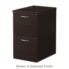 Mobile File-File Desk Pedestal, Espresso