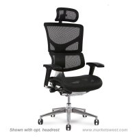 Black X2 Managers Chair with Headrest